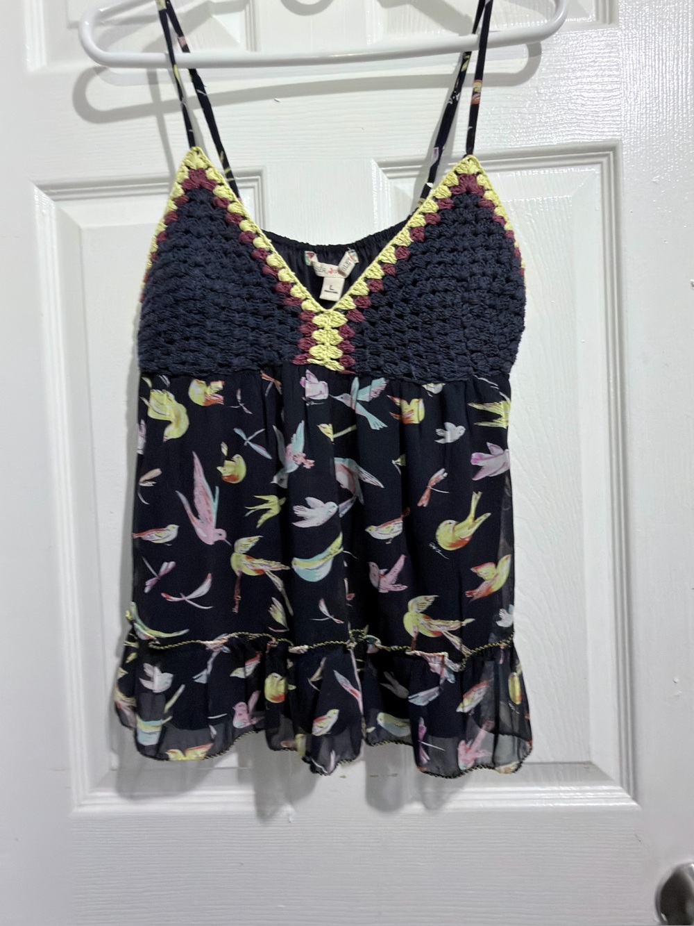 Chelsea & Violet crochet sleevless camisole top adjustable straps